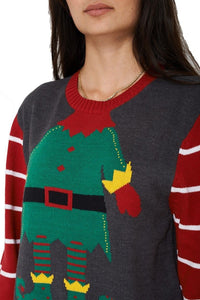 Unisex Novelty Retro Knitted Joker Christmas Jumper