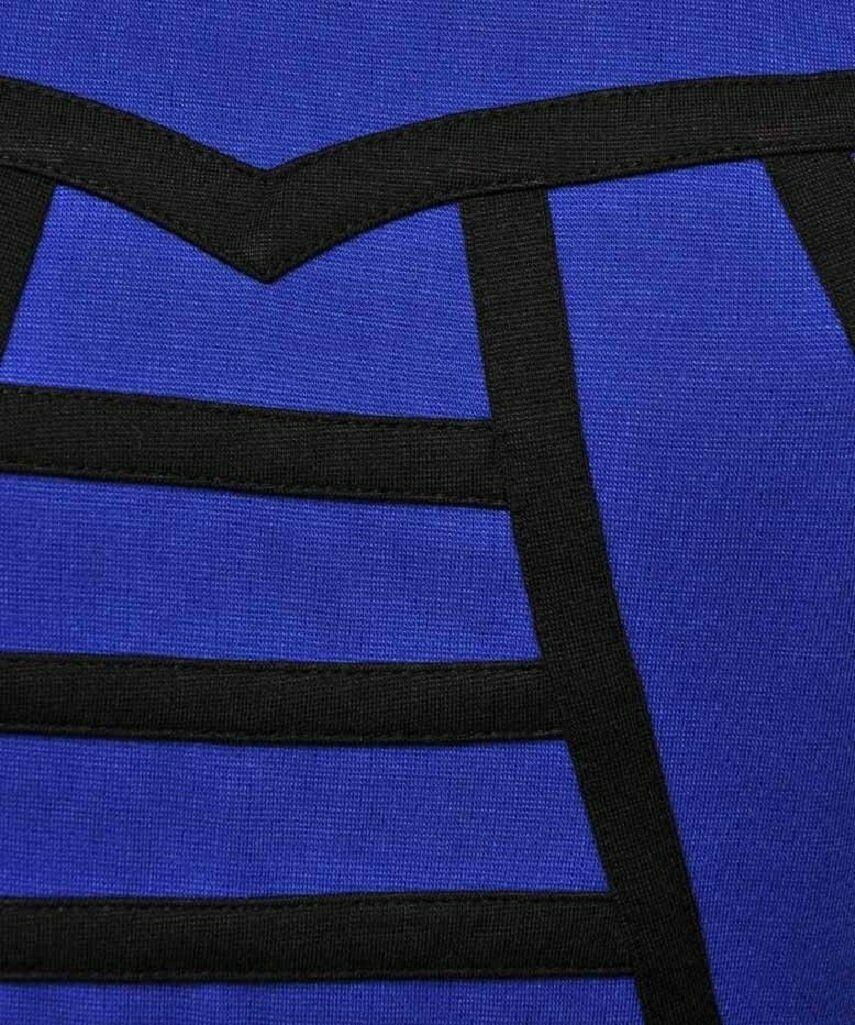Royal Blue & Black Republic Skater Jersey Dress