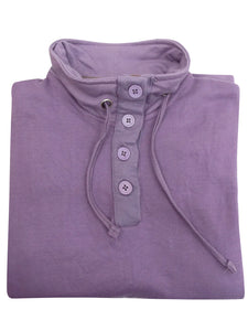 Purple Cotton Rich Funnel Neck Top
