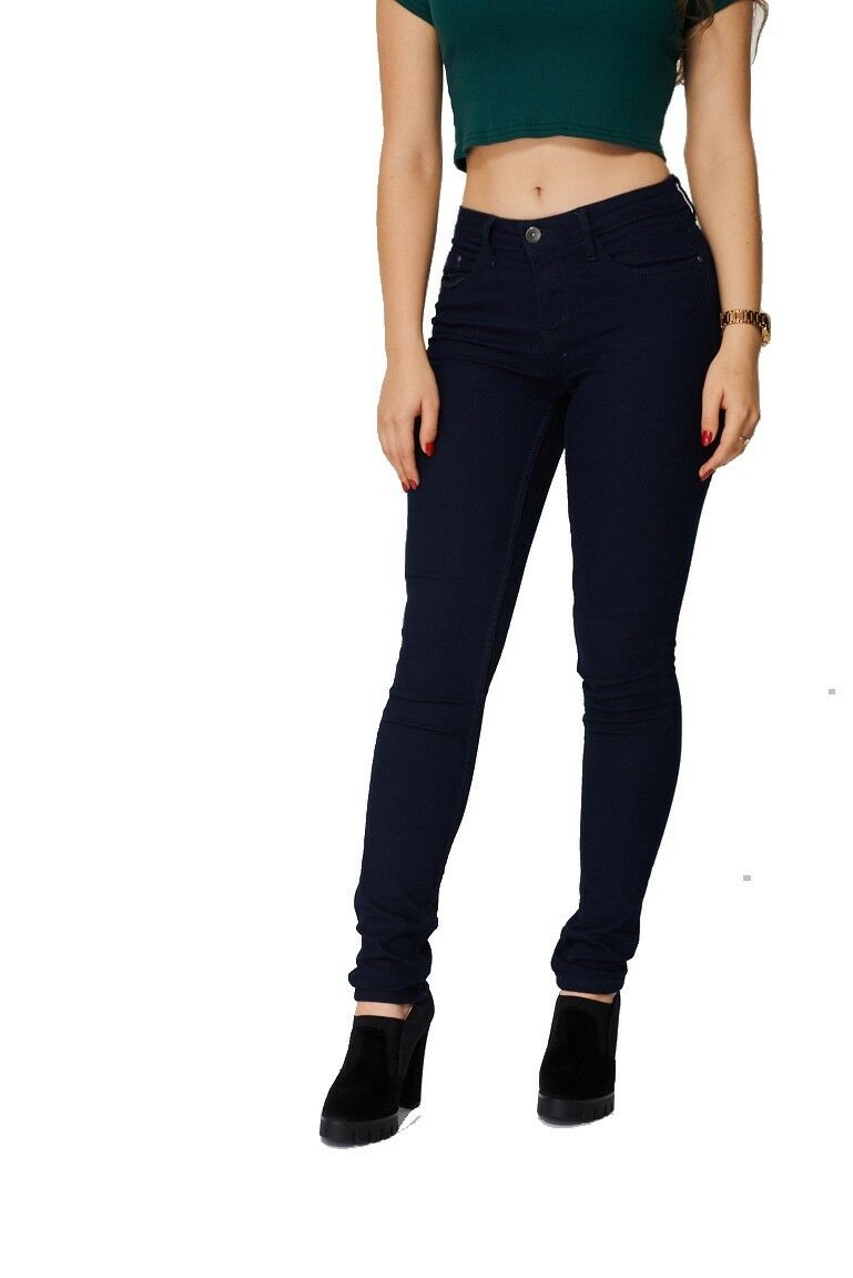 Navy Skinny Fit Mid Rise Denim Jeans