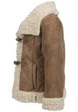 Load image into Gallery viewer, Brave Soul Camel Collared Duffle Faux Fur Leather-Look Coat
