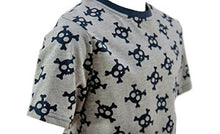 Load image into Gallery viewer, Boys Grey Skull Print Short sleeve T-Shirt &amp; Short Pyjamas Set
