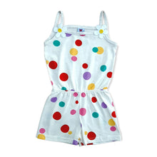 Load image into Gallery viewer, Girls Polka Dot Spotty Daisy Sunshine Elasticated Waist Cotton Playsuit
