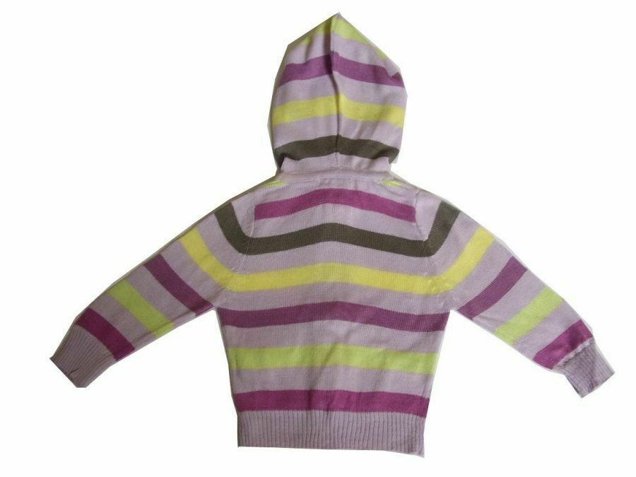 Lilac Multi Striped Hooded Cardigan