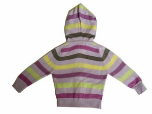 Lilac Multi Striped Hooded Cardigan