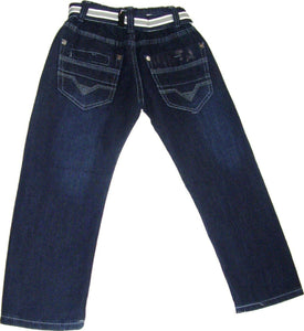 Boys Blue Kool Look Elasticated Waist Jeans Plus Belt