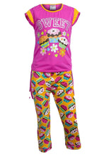 Load image into Gallery viewer, Cerise Multi Sweet &amp; Sassy 3 Piece Pyjamas Set
