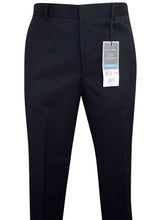 Load image into Gallery viewer, Black Slim Fit Flat Front Smart Suit Trouser
