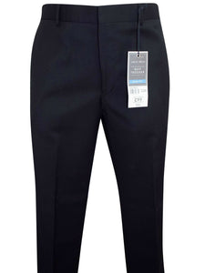 Black Slim Fit Flat Front Smart Suit Trouser