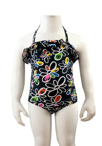 Girls Knot So Bad Floral Print Multi Swimming Costume