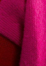 Load image into Gallery viewer, Girls Pink &amp; Red Stripe Boxy cut Long sleeves Jumper
