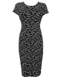 Glamshades Print Bodycon Shortsleeve Midi Bodycon Dress