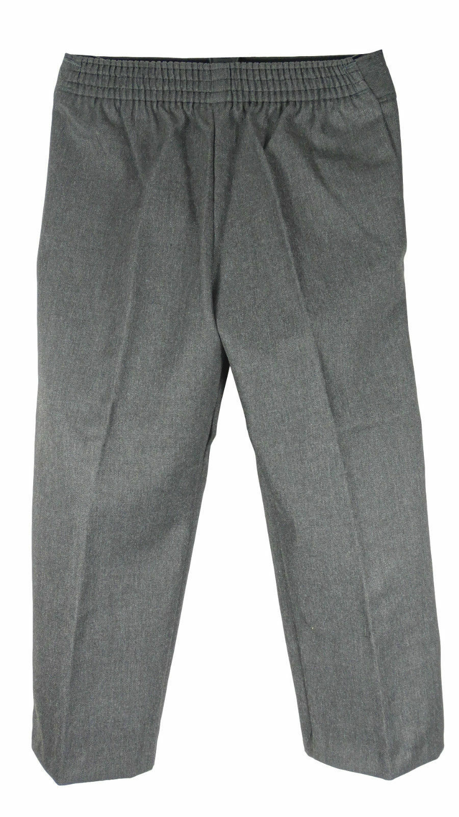 Boys Pull Up Back Half Elasticated Waist Teflon School Trouser