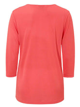 Load image into Gallery viewer, Coral Modal Blend Criss Cross Front Tunic Top
