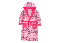 Load image into Gallery viewer, Girls Star Print Soft Fleece Dressing Gown
