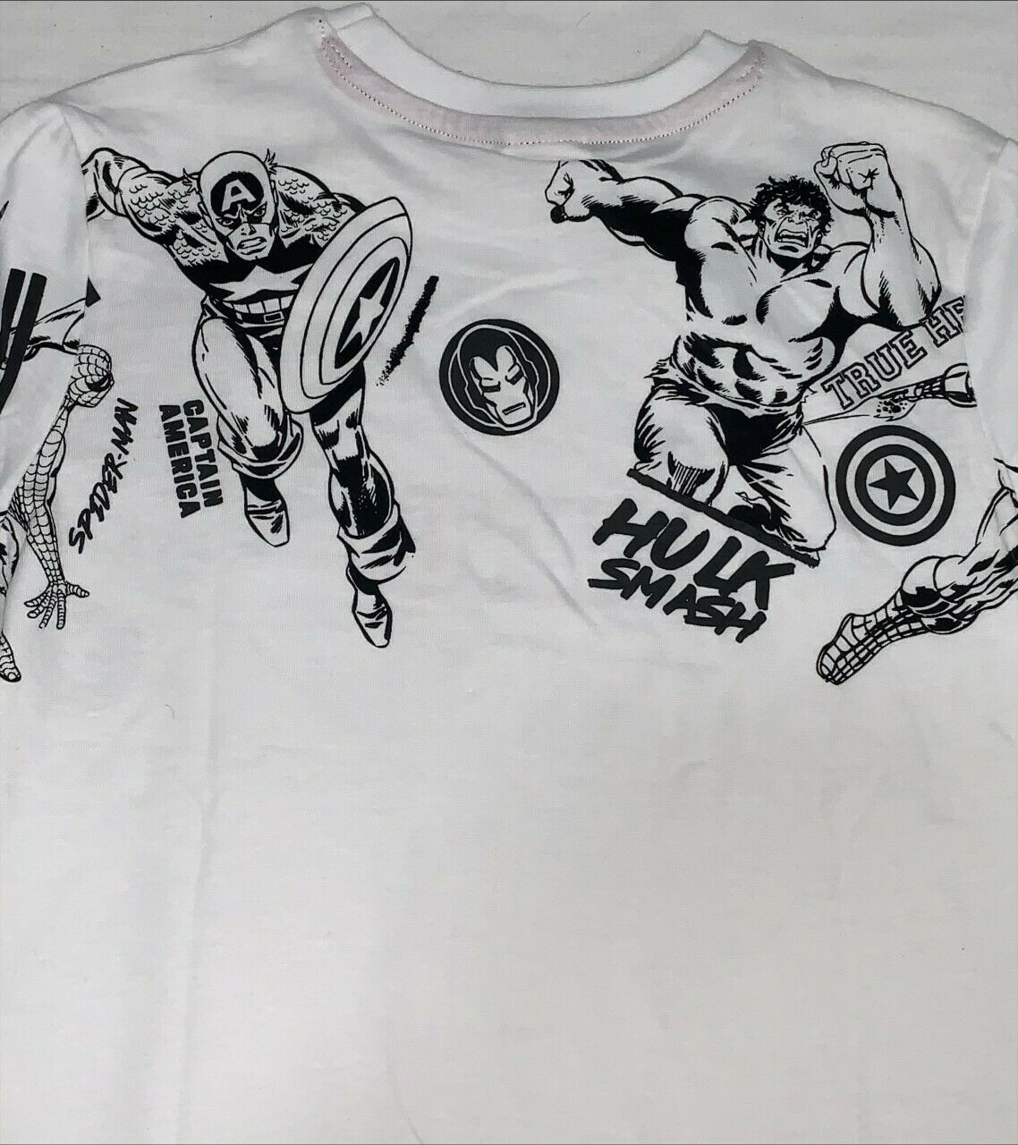 Boys White Official Marvel Comics Cotton T-Shirt