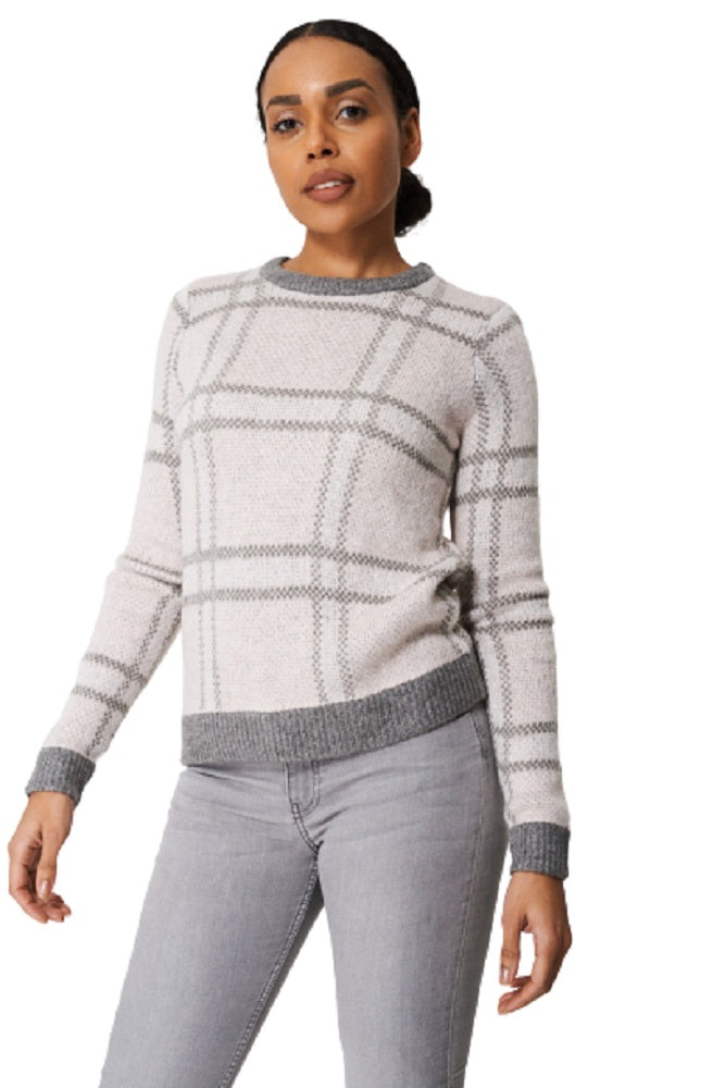 Pink Multi Check Design Soft Knit Jumper