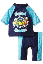 Load image into Gallery viewer, Blue Fab Blob Swimwear UV Sunsafe 2 Piece Swim Suit
