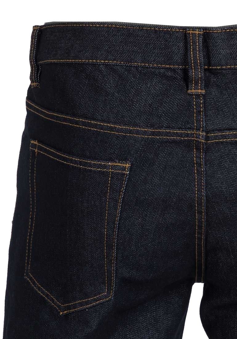 Black Identic Straight Leg Long Jeans