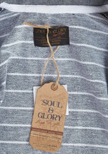 Load image into Gallery viewer, Boys Soul &amp; Glory Blue &amp; White Stripe Hoody
