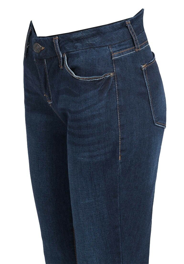 Ladies Blue FGlory Stretchy Contrast Threading Denim Jeans
