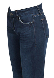 Ladies Blue FGlory Stretchy Contrast Threading Denim Jeans