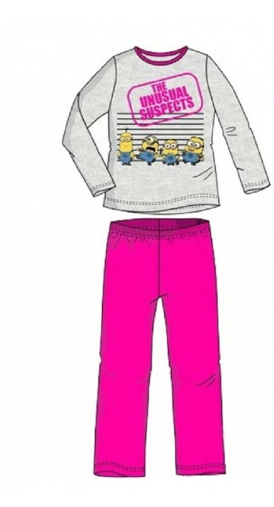 Grey & Pink Minions 'Usual Suspects'  Pyjamas Set