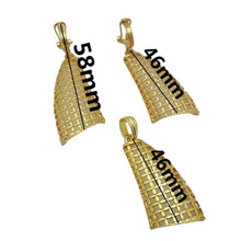 Load image into Gallery viewer, Ladies 18K Gold Plated Tower Shell Cutout Design Pendant Twist Chain Earring Set
