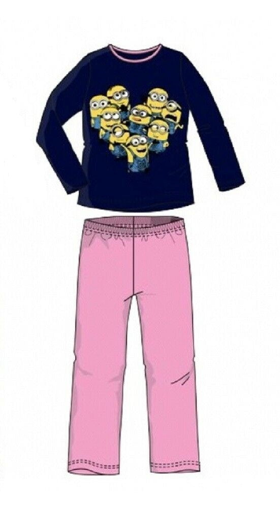 Black & Pink Minions 2 Piece Pyjamas Set