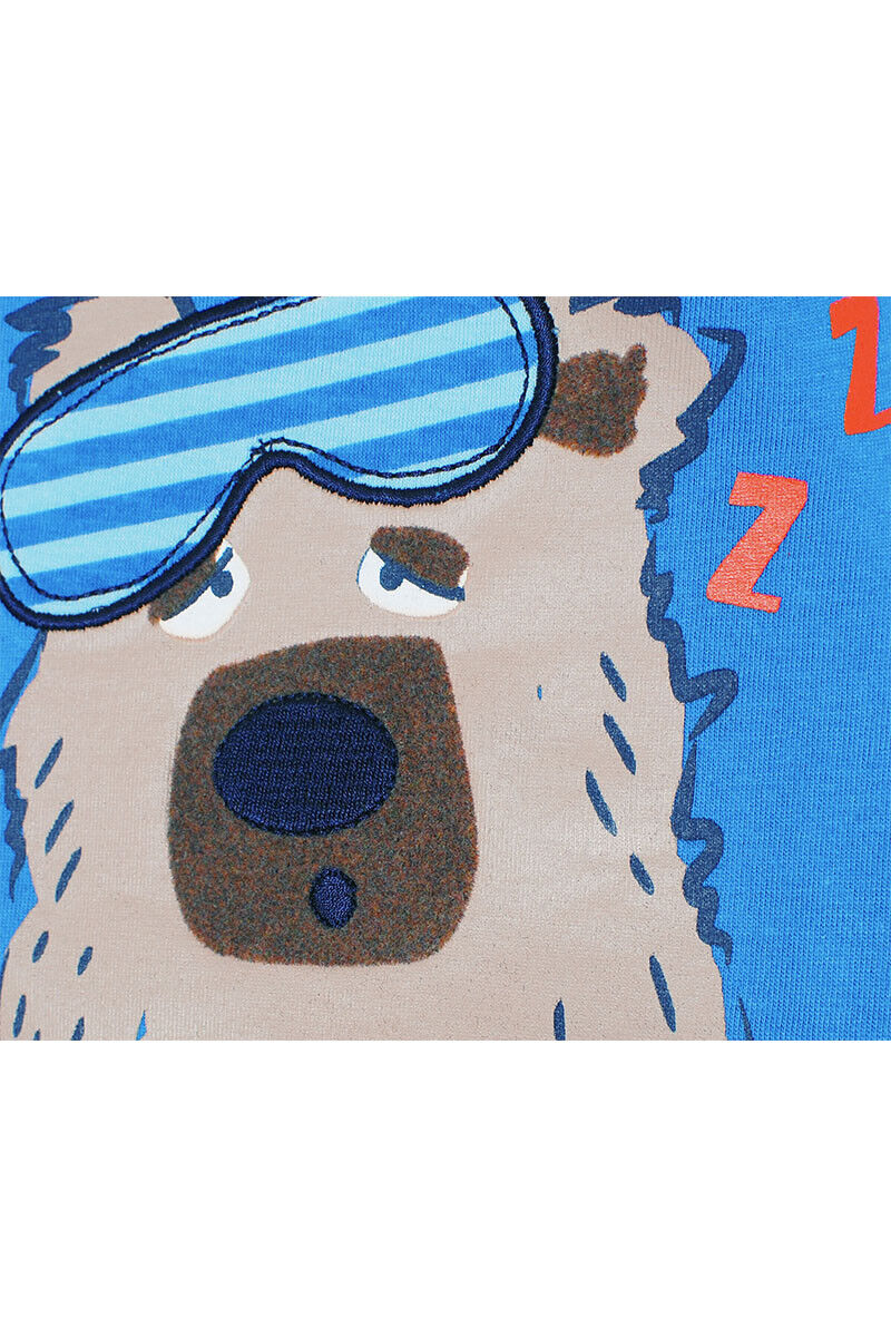 Boys Baby Toddler Blue I'm Not Tired Bear Print Pyjamas