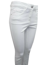 Load image into Gallery viewer, Ladies White Mid Rise Cotton Rich Skinny Jeans
