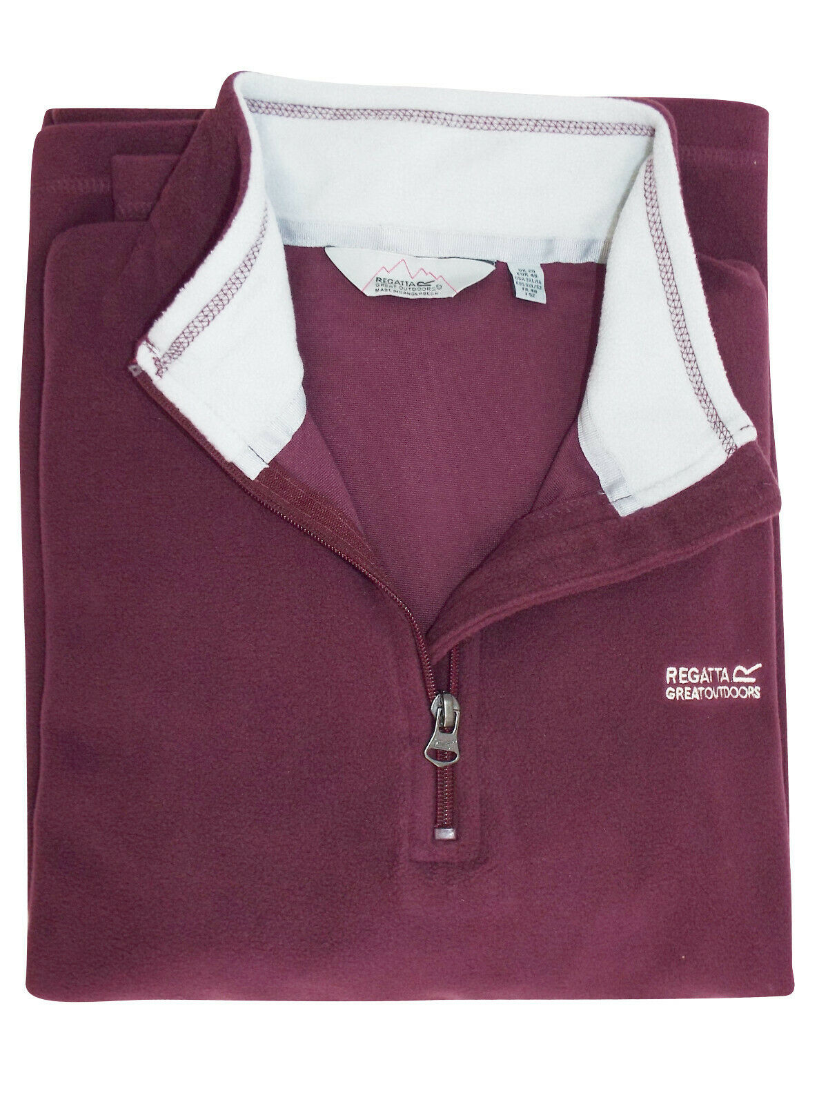 Plum Regatta Zipped Funnel Neck Soft Fleece Top