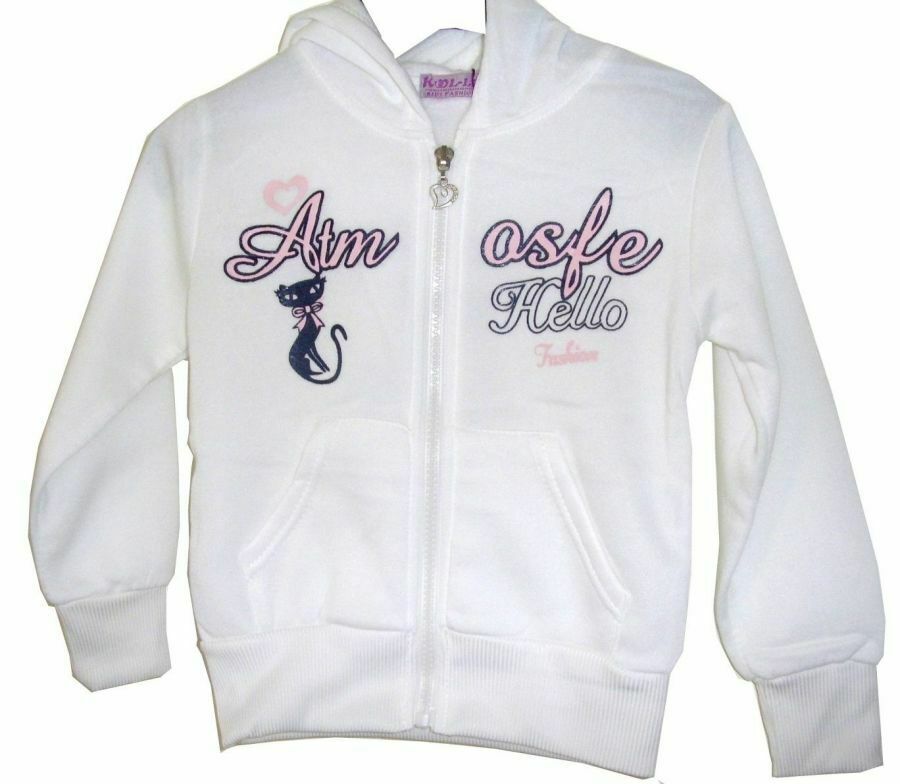 Girls Cream & Navy Kool Look Tracksuit