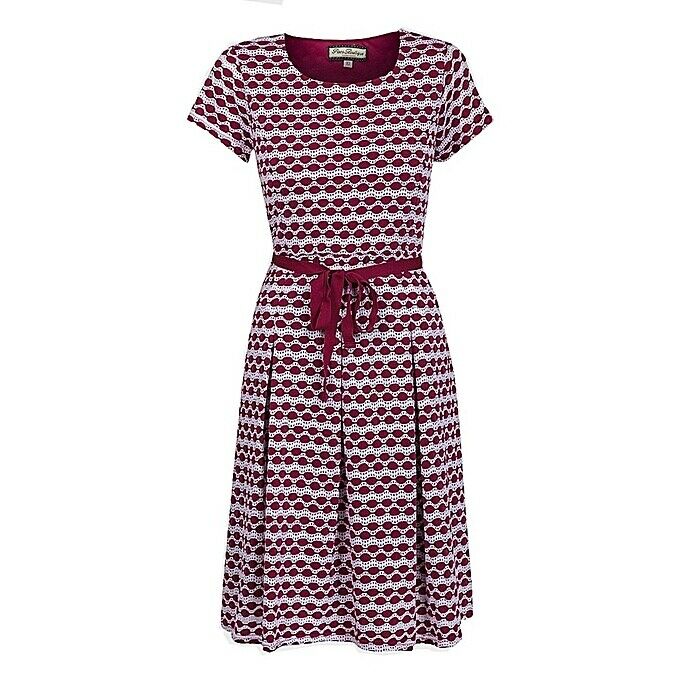 Cerise & White Epilogue Perforated Dress