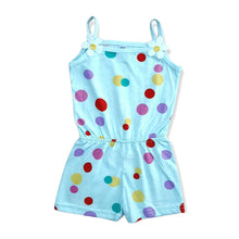 Load image into Gallery viewer, Girls Polka Dot Spotty Daisy Sunshine Elasticated Waist Cotton Playsuit
