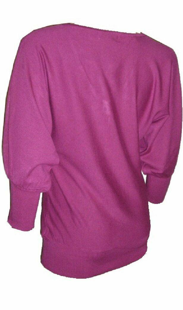Velvet Rose Batwing Style 3/4 Sleeve Jumper
