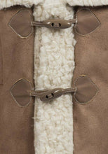 Load image into Gallery viewer, Brave Soul Camel Collared Duffle Faux Fur Leather-Look Coat
