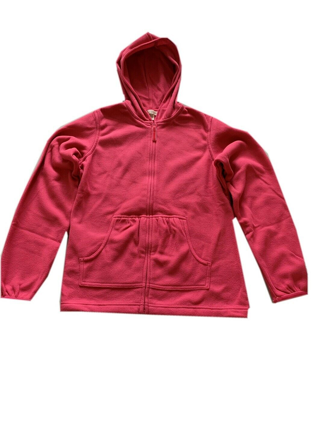 Pink Zipped Longsleeve Soft Fleece Hoodie