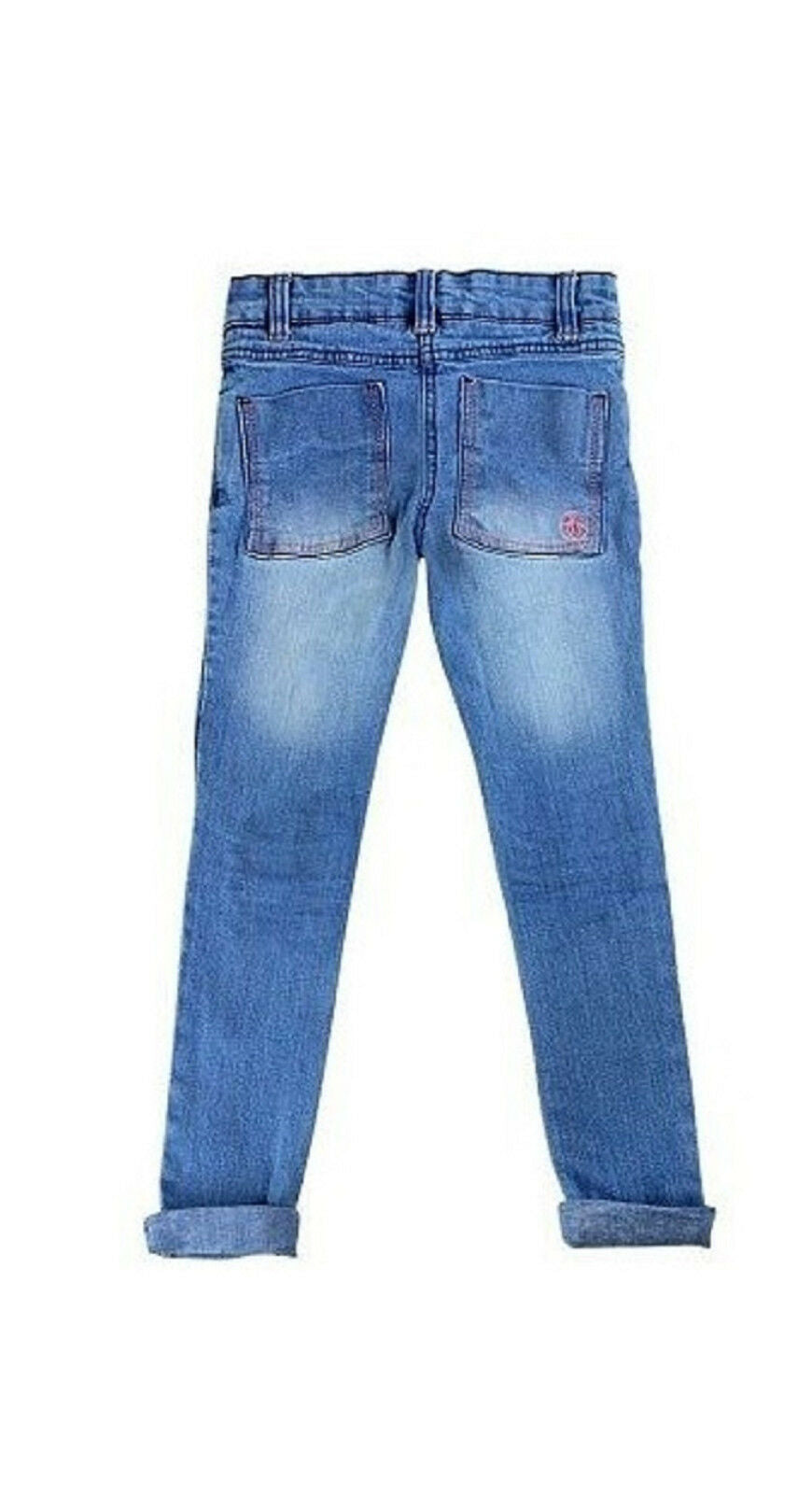 Penguin Light Blue Crinkle Effect Slim Fit Denim Jeans