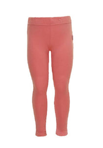 Girls Grey / Mid Pink Full Length Elasticated Waist Stretchy Leggings