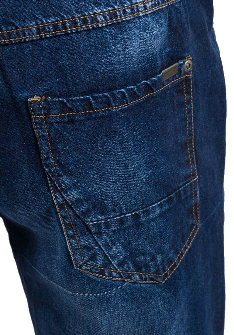 Mens Blue Denim Stretch Cotton Stitching Detail Roll Hem Summer Shorts