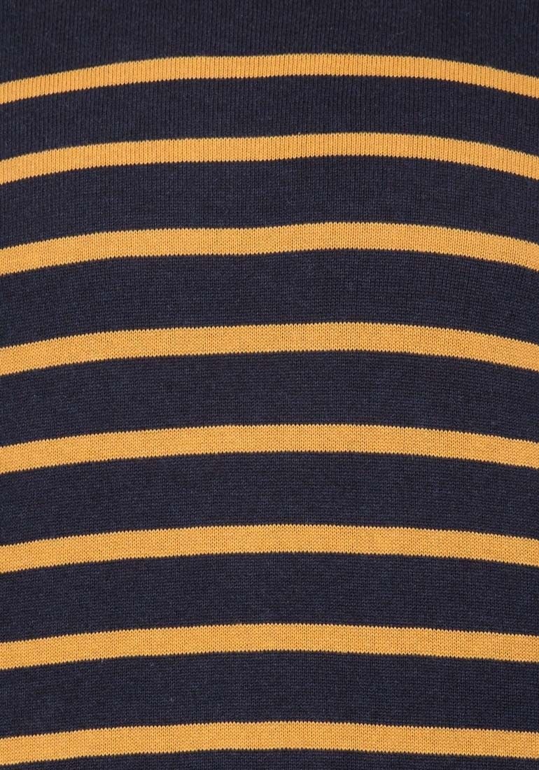 Midnight Blue Stripe Knitted Cotton Jumper