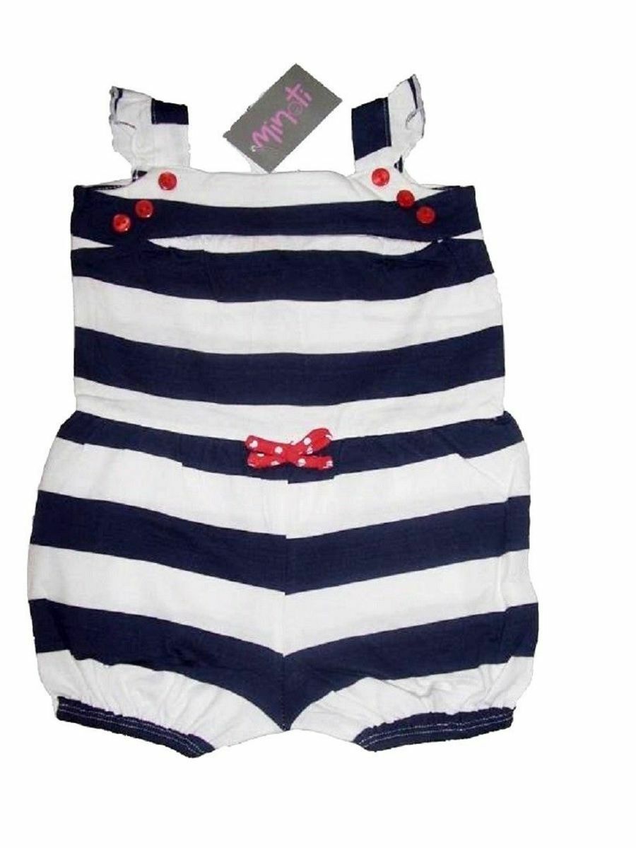 Blue Minoti Striped Strappy Playsuit