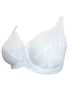 Trofé White Bianca Full Cup Under-Wired Minimiser Bra