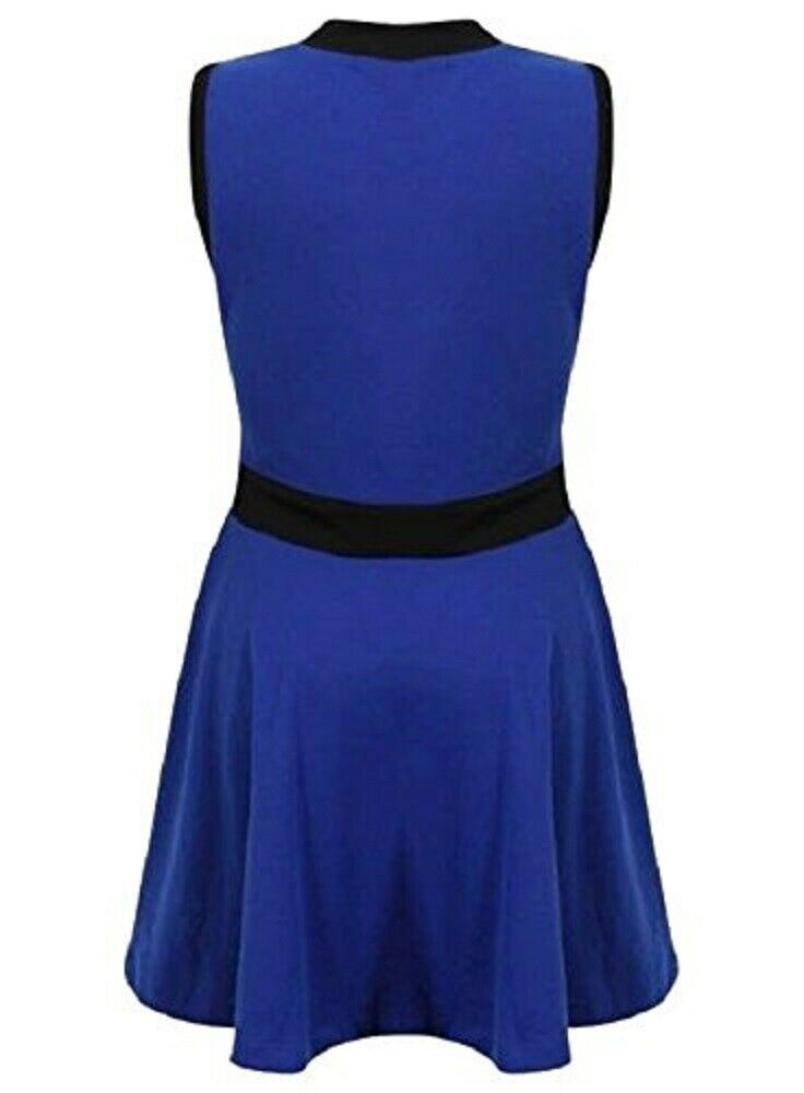 Royal Blue & Black Republic Skater Jersey Dress