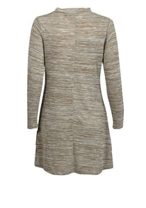 Beige Epilogue High Neck Lighty Knitted Top Dress