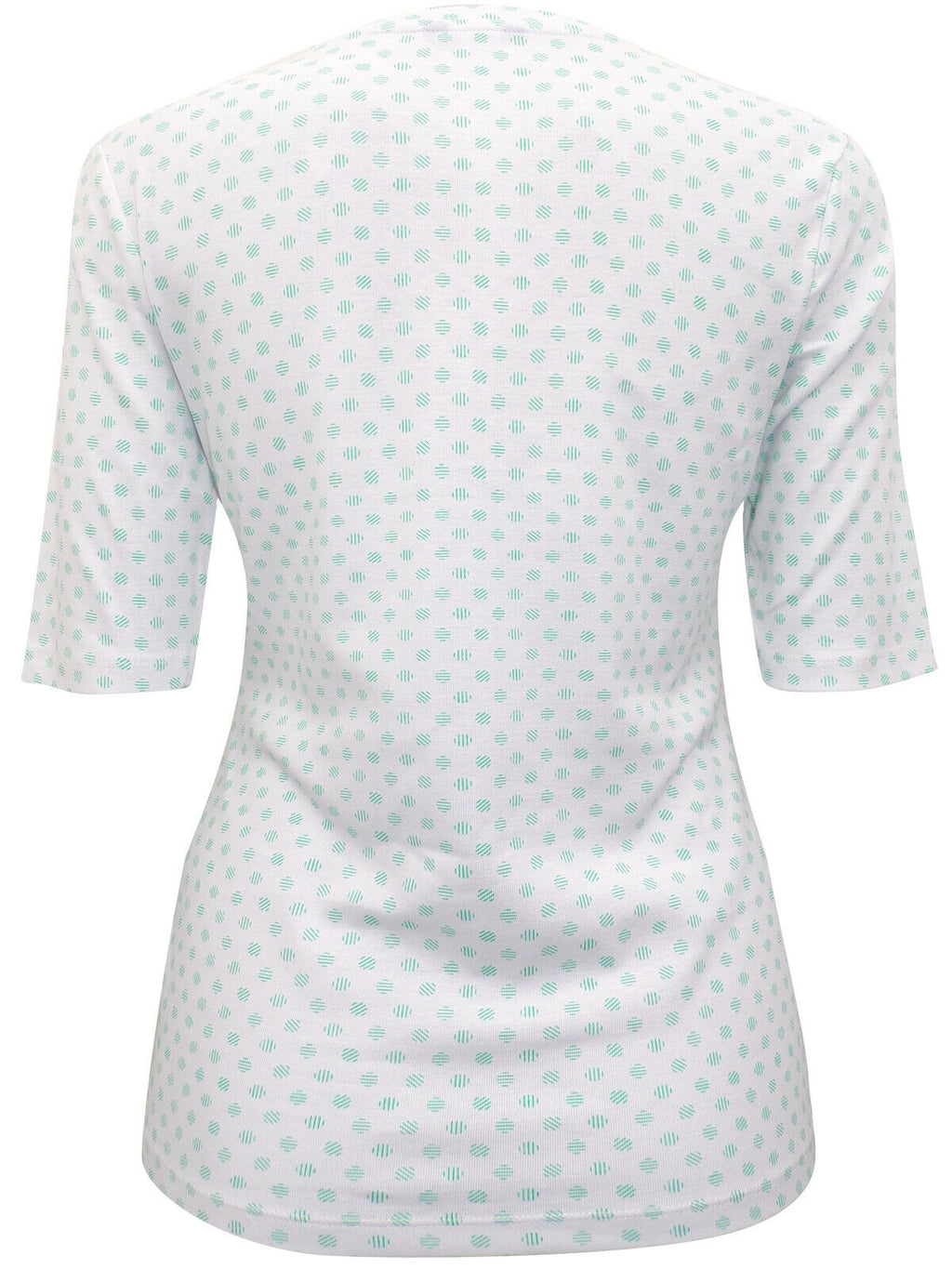 White & Green Pure Cotton Digi Printed Top