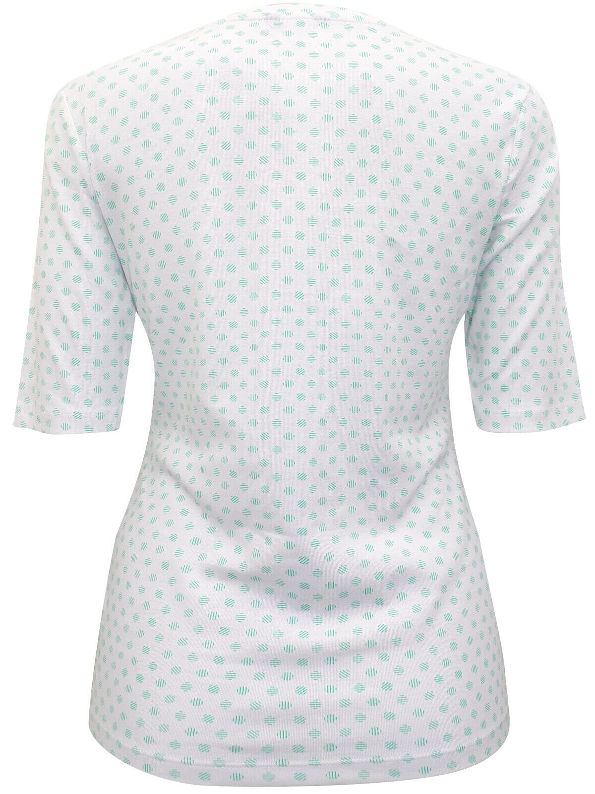 White & Green Pure Cotton Digi Printed Top