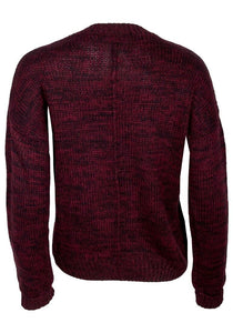 Girls Burgundy Gauge Ribbed knitted Long sleeve Jumper