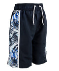 Boys Bold Navy Panel Cargo Bay Swimming Shorts